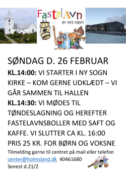 SØNDAG D. 26 FEBRUAR