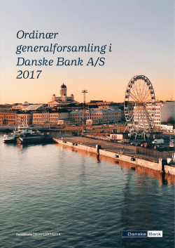 Ordinær generalforsamling i Danske Bank A/S 2017