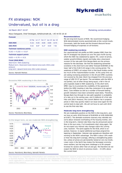 FX strategies: NOK Strengthening trend intact but the risk