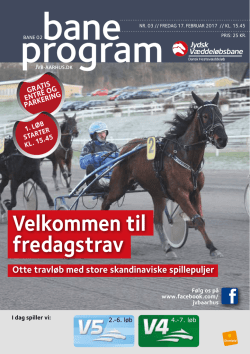 Baneprogram - Dansk Hestevæddeløb