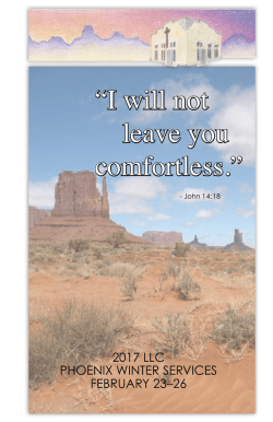 I will not leave you comfortless.
