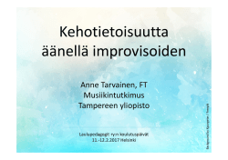 Esitelmän powerpoint  - Anne Tarvainen | Ajankohtaista