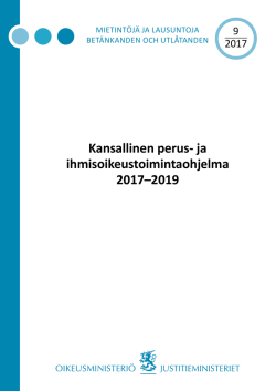 Kansallinen perus- ja ihmisoikeustoimintaohjelma 2017–2019