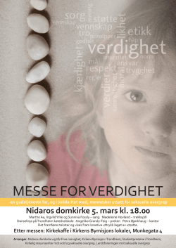 Se plakat for Messe for verdighet 5. mars 2017.