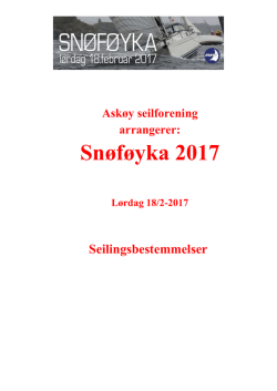 Snøføyka 2017 - Sail Race System