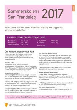 Sommerskolen i Sør-Trøndelag - Sør