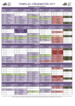 timeplan for vårsemesteret i pdf