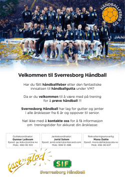 Velkommen til Sverresborg Håndball