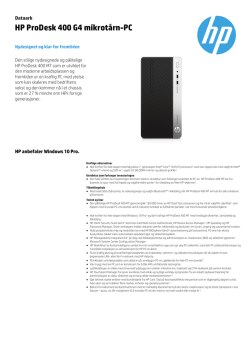 HP ProDesk 400 G4 mikrotårn-PC
