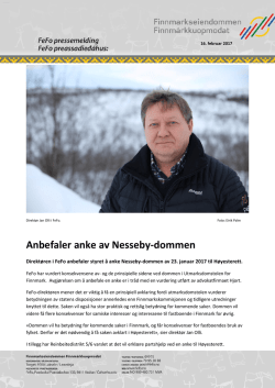 Anbefaler anke av Nesseby-dommen