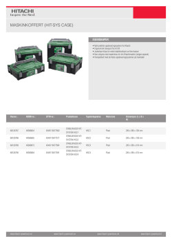 maskinkoffert (hit-sys case)