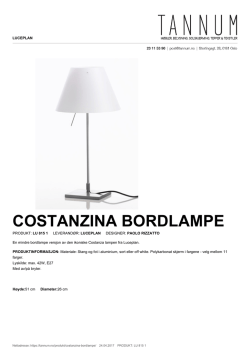 Costanzina bordlampe