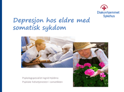 Depresjon hos eldre med somatisk sykdom