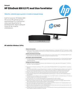 HP EliteDesk 800 G3 PC med liten formfaktor