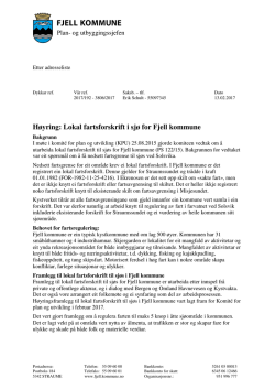 Høyring: Lokal fartsforskrift i sjø for Fjell kommune