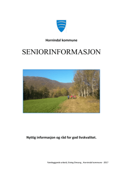 seniorinformasjon - Hornindal kommune