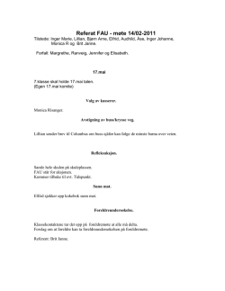Referat FAU 14 februar-2011