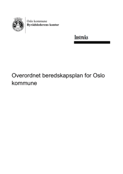 Vedlegg 2 - Overordnet beredskapslan for Oslo kommune (BPO)