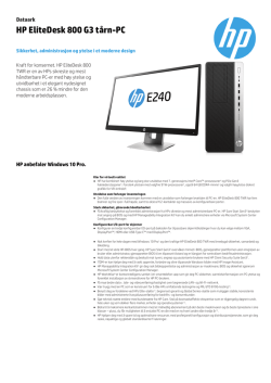 HP EliteDesk 800 G3 tårn-PC