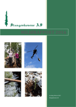 Miljørapport for Stangeskovene 2016