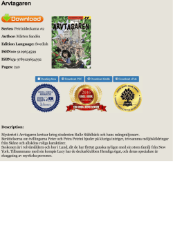 PDF Arvtagaren - M&aring;rten Sand&eacute;n - Book