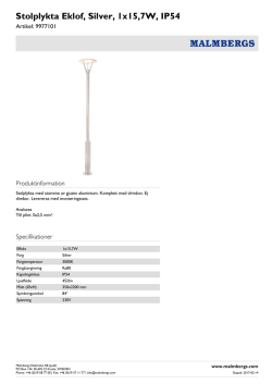 Stolplykta Eklof, Silver, 1x15,7W, IP54