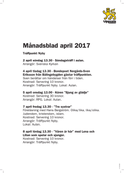 ladda ner Träffpunkt Nybys månadsblad/april för utskrift