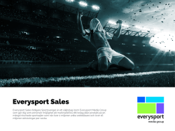 Presentation 2017 - Everysport Sales