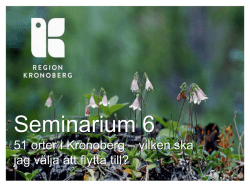 Seminarium 6 - Region Kronoberg