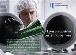 Kort om Europeiska investeringsbanken