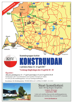 KSV Stort konstlotteri - Konstrundan i sydvästra Skåne