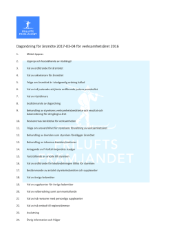 Dagordning för årsmöte 2017-03