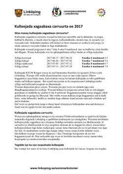 Kulleejada xagaabaxa carruurta ee 2017