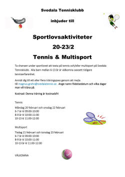 HÄR - Svedala Tennisklubb