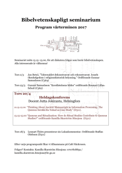 Program våren 2017