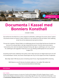 Documenta i Kassel med Bonniers Konsthall