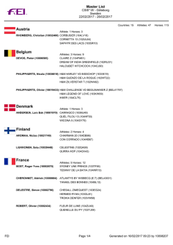Fullständig deltagarlista - internationella hoppklasser