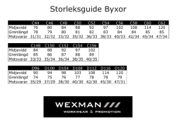 Storleksguide byxor