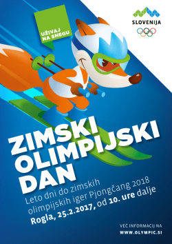 zimski olimpijski dan - Olimpijski komite Slovenije