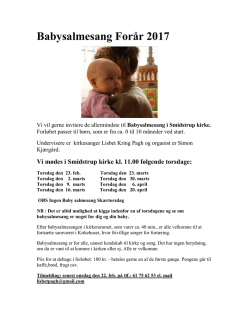 Babysalmesang Forår 2017 - Smidstrup og Skærup Kirker