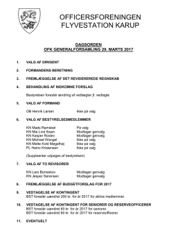 Dagsorden 2017 - Officersforeningen Flyvestation Karup