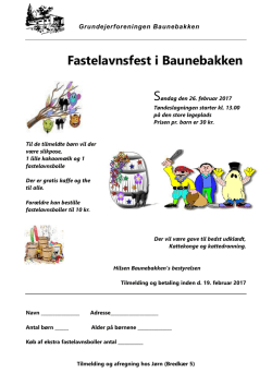Fastelavnsfest i Baunebakken