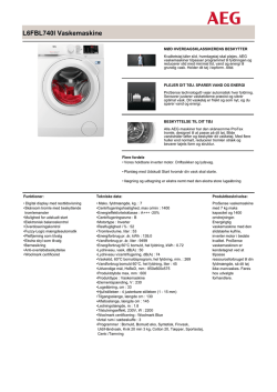 L6FBL740I Vaskemaskine