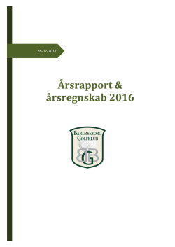 Årsrapport og regnskab for 2016