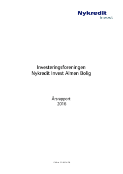 Årsrapport for Investeringsforeningen Nykredit Invest Almen Bolig