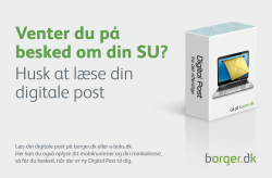 Venter du på besked om din SU? Husk at læse din digitale post