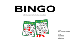 Yhteiskuntamme ihmisiä Bingo