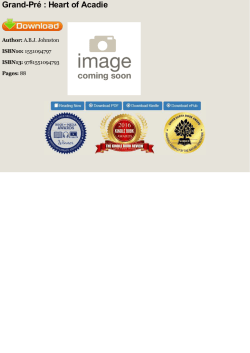 PDF Grand-Pré : Heart of Acadie - ABJ Johnston - Book