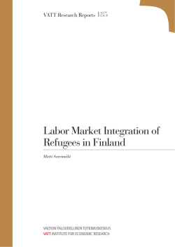Labor Market Integration of Refugees in Finland