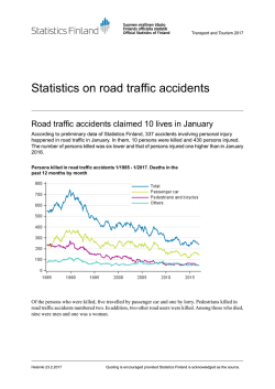 Statistics on road traffic accidents